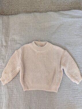 NWT The Simple Folk Chunky Sweater, Oatmeal, 9-12M